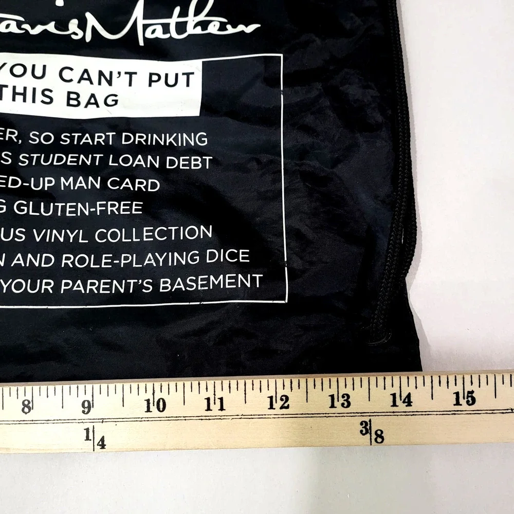 Travis Mathew Black Drawstring Backpack  #‎ 653